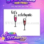 Free Pink Wine Free Red Wine Celebration Free SVG - Instant Download