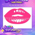 Free Kiss Lips Free Pink Love Passion Free SVG - Instant Download
