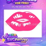 Free Kiss Mark Free Love Pink Lips Movie Free SVG - Instant Download