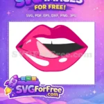 Free Pink Lips Free Tongue Out Sexy Love Free SVG - Instant Download