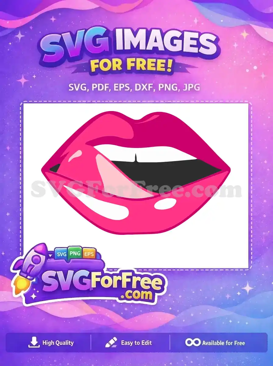 Free Pink Lips Free Tongue Out Sexy Love Free SVG