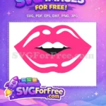 Free Pink Lips Free Love Kiss Free SVG - Instant Download
