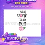 Free Pink Ribbon Free Rose Graphic Breast Cancer Free SVG - Instant Download