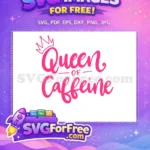 Free Pink Crown Free Queen Caffeine Love Free SVG - Instant Download