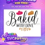 Free Pink Hearts Free Pie Slice Baked With Love Free SVG 2 - Instant Download