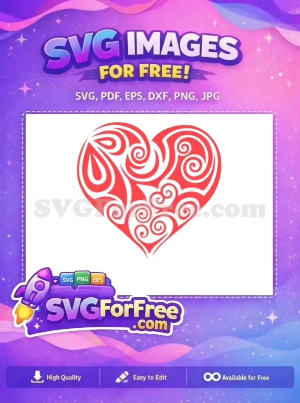 Free Swirl Heart Free Love Valentine Decoration Free SVG Free Swirl Heart Free Love Valentine Decoration Free SVG