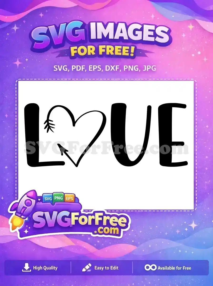 Free Arrow Heart Free Love Valentine Free SVG