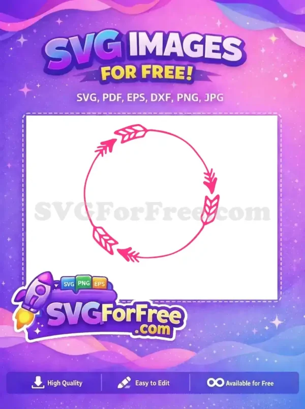 Free Pink Arrow Circle Free Love Minimalist Free SVG