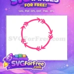 Free Pink Circle Arrows Free Love Arrow Cycle Free SVG - Instant Download