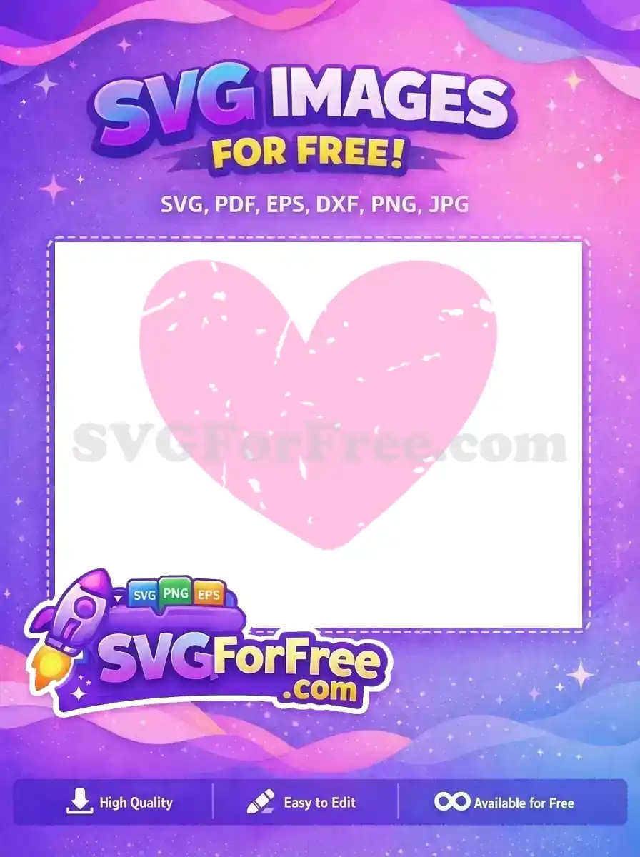 Free Distressed Texture Free Valentine Pink Heart Love Free SVG