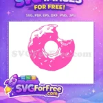 Free Pink Donut Free Sprinkles Love Free SVG - Instant Download