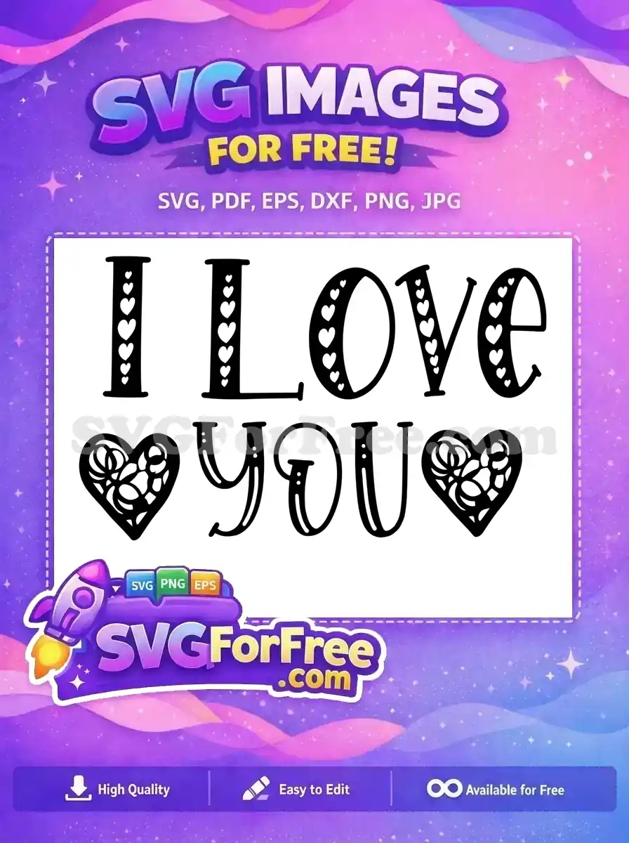 Free Heart Letters Free Cute Design Love Free SVG