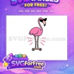 Free Pink Flamingo Sunglasses Free Love SVG Summer Free SVG - Instant Download