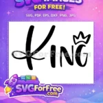 Free Black King Script Free Love Design Free SVG - Instant Download