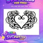 Free Heart Flourish Free Monogram Love Free SVG - Instant Download