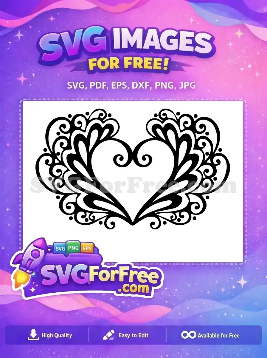 Free Heart Flourish Free Monogram Love Free SVG