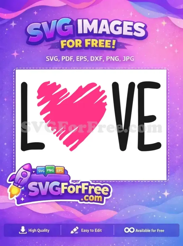 Free Pink Heart Free Love Valentine's Day Free SVG