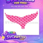 Free Pink Mermaid Tail Free Love Girl Free SVG - Instant Download