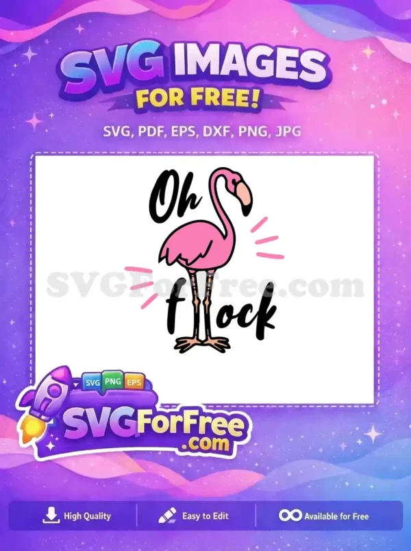 Free Pink Flamingo Free Oh Flock Love Free SVG Free Pink Flamingo Free Oh Flock Love Free SVG