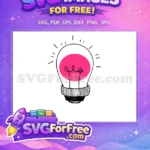 Free Pink Bulb Idea Free Love Creative Free SVG - Instant Download
