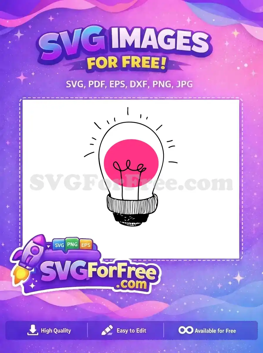 Free Pink Bulb Idea Free Love Creative Free SVG