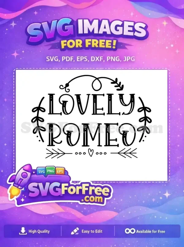 Free Love Heart Free Lovely Romeo Valentine Free SVG