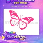 Free Pink Butterfly Love Free Detailed Wings Art Free SVG 1 - Instant Download