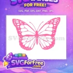 Free Pink Detailed Wings Free Love Butterfly Free SVG 2 - Instant Download