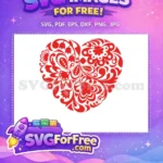 Free Tulip Accent Free Floral Swirl Love Free SVG - Instant Download