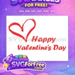 Free Red Heart Graphic Free Valentine's Day Card Free SVG - Instant Download