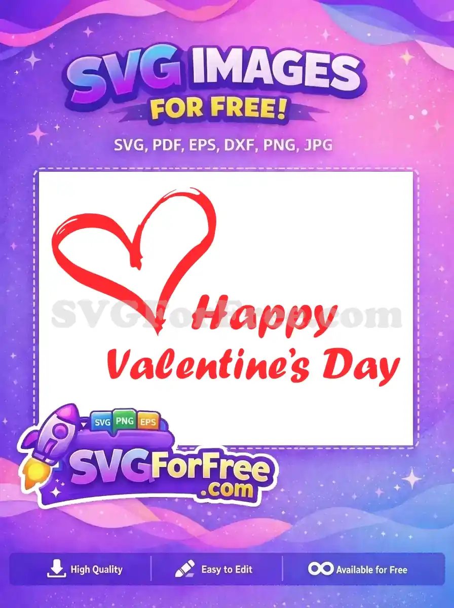 Free Red Heart Graphic Free Valentine's Day Card Free SVG