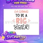 Free Big Sister Love Free Pregnancy Announcement Free SVG - Instant Download