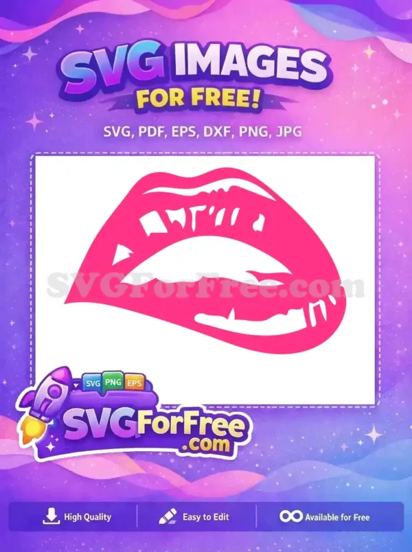 Free Pink Lips Free Love SVG Kiss Free SVG