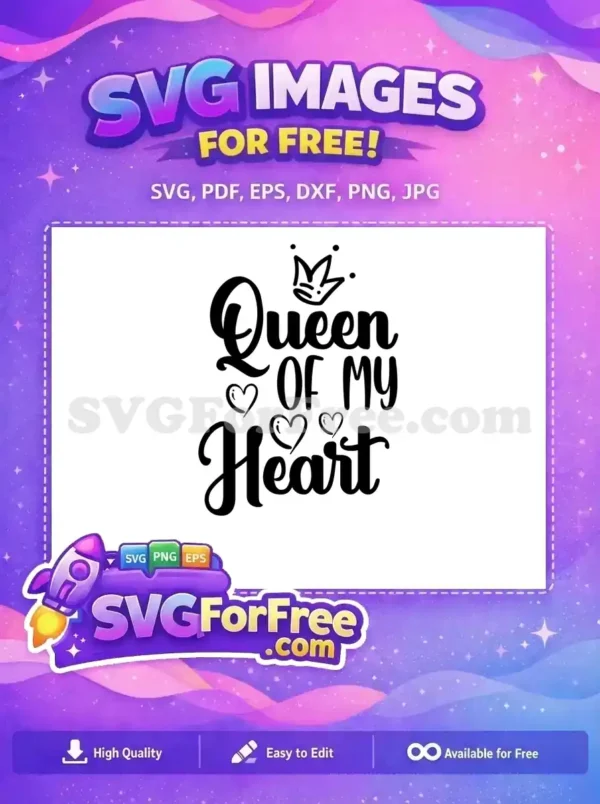 Free Queen Crown Free Heart Love Free SVG Free Queen Crown Free Heart Love Free SVG