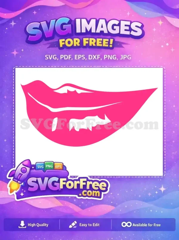 Free Hot Pink Lips Free Love SVG Valentine Free SVG