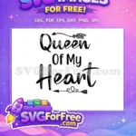 Free Queen Arrow Free Heart Love Silhouette Free SVG - Instant Download