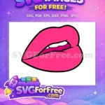Free Pink Lips Free Beautiful Mouth Love Free SVG - Instant Download