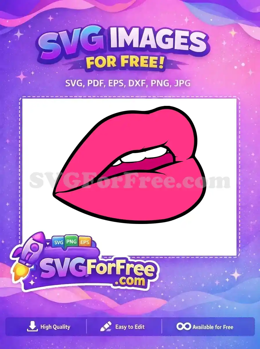 Free Pink Lips Free Beautiful Mouth Love Free SVG
