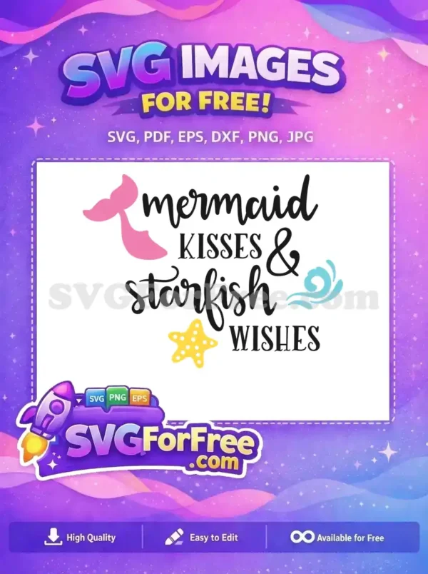 Free Pink Mermaid Tail Free Starfish Wishes Love Free SVG Free Pink Mermaid Tail Free Starfish Wishes Love Free SVG