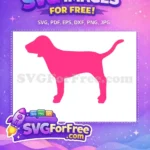 Free Pink Silhouette Free Cute Puppy Dog Free SVG - Instant Download