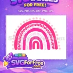Free Pink Rainbow Arches Free Polka Dots Love Free SVG - Instant Download
