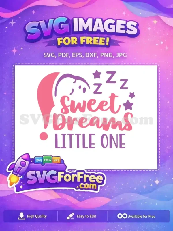 Free Sleeping Cap Free Stars and Z Sweet Dreams Free SVG