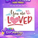 Free Smiling Heart Eyes Free Butterfly Clouds You Are Loved Free SVG - Instant Download