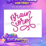 Free Brainstorm Idea Free Pink Calligraphy Svg Free SVG - Instant Download