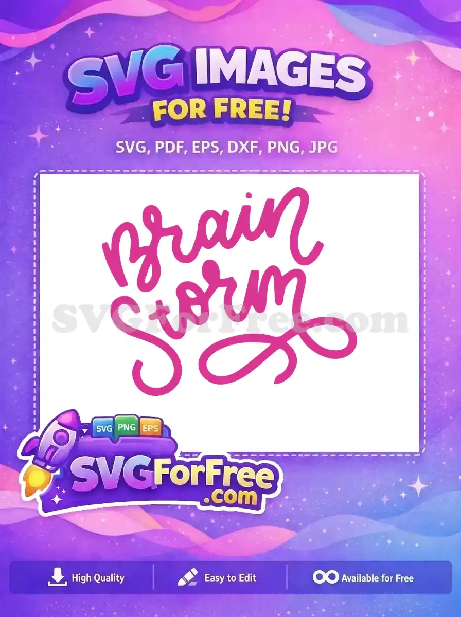 Free Brainstorm Idea Free Pink Calligraphy Svg Free SVG