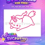 Free Cute Unicorn Cat Free Pink Kawaii Love Free SVG - Instant Download