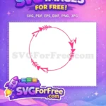 Free Pink Arrow Circle Free Love Pink Decoration Free SVG - Instant Download