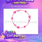Free Pink Arrows Circle Free Directional Arrows Pattern Free SVG - Instant Download