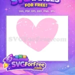 Free Distressed Texture Free Light Pink Heart Love Free SVG - Instant Download