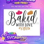 Free Pink Hearts Free Pie Slice Baked With Love Free SVG 1 - Instant Download